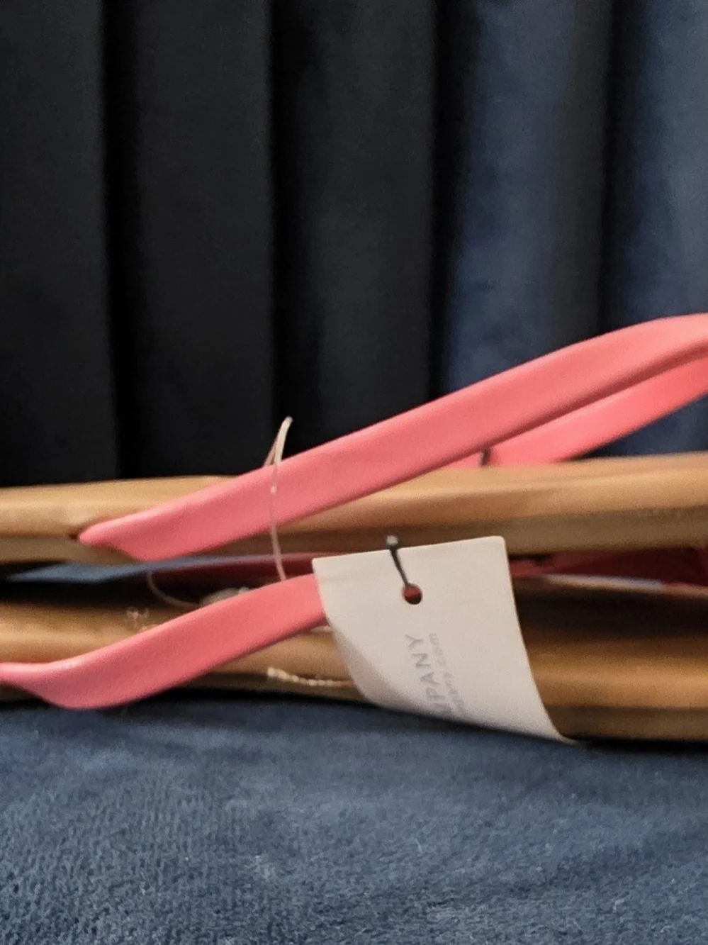 New York & Company Coral Pink Bow Toe-Post Sandals - Picture 5 of 6